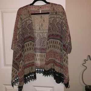 Printed cardigan